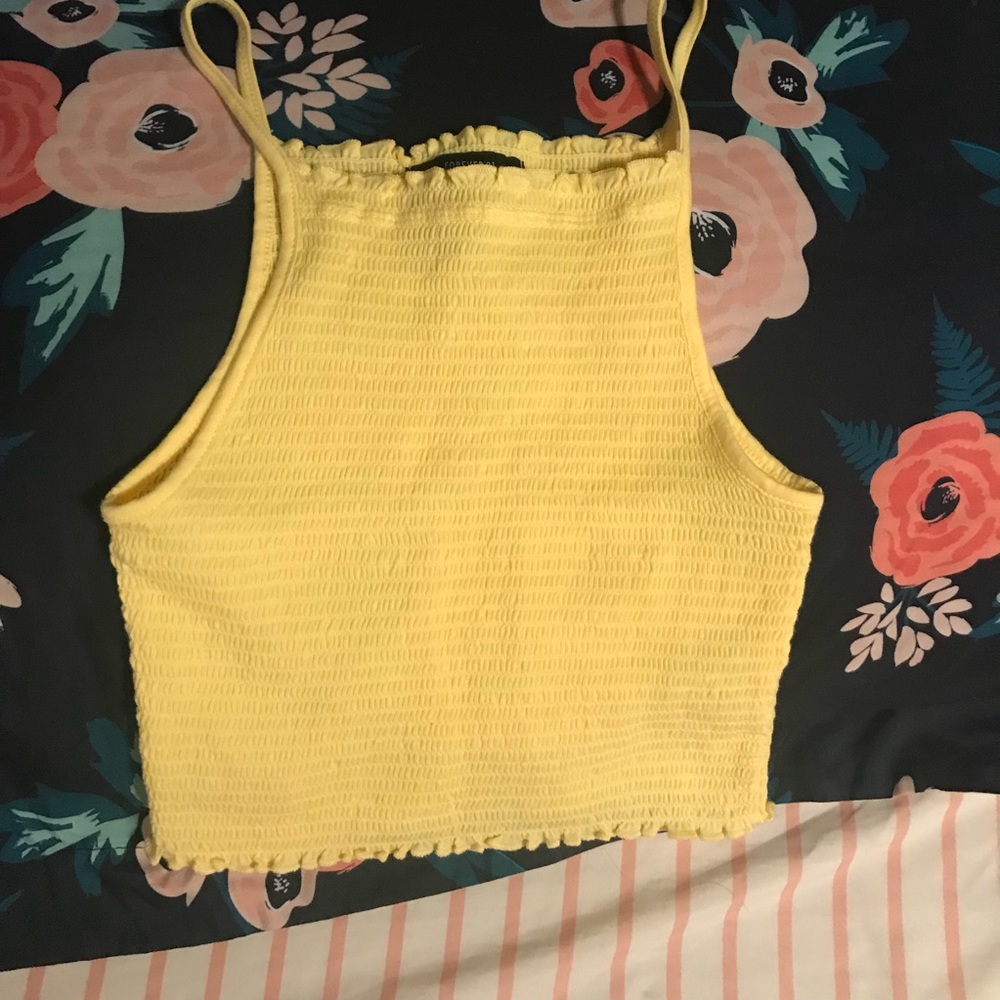 YELLOW CROP TOP